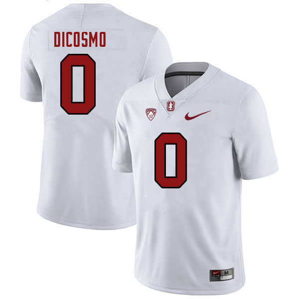 Men #0 Aeneas DiCosmo Stanford Cardinal College Football Jerseys Sale-White - Click Image to Close